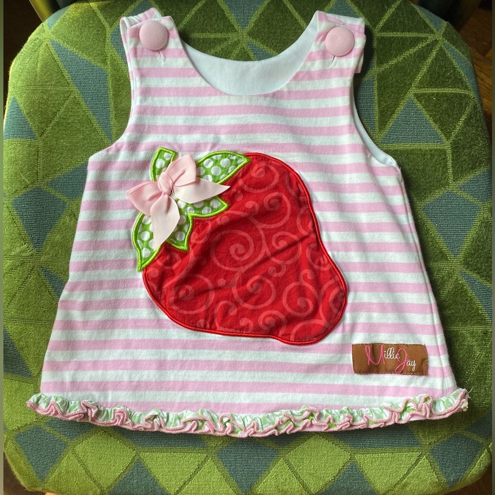 Millie Jay, strawberry dress